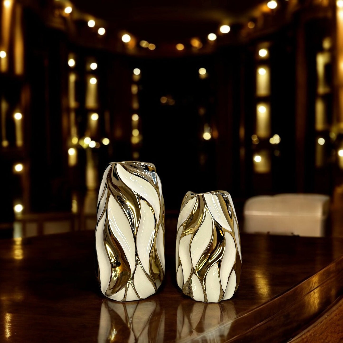 AURUM BLOOM CERAMIC VASE