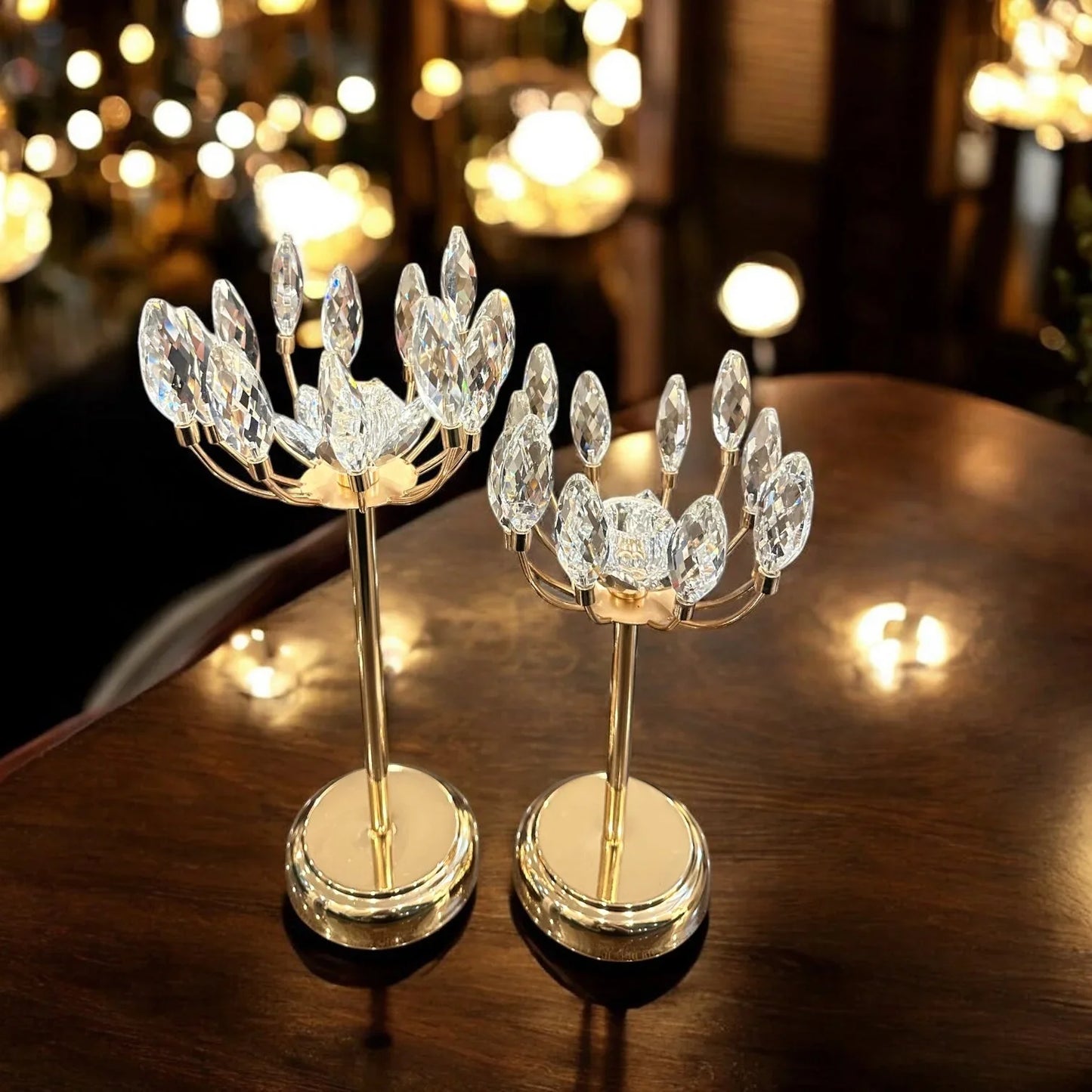 CRYSTAL CANDLEHOLDERS