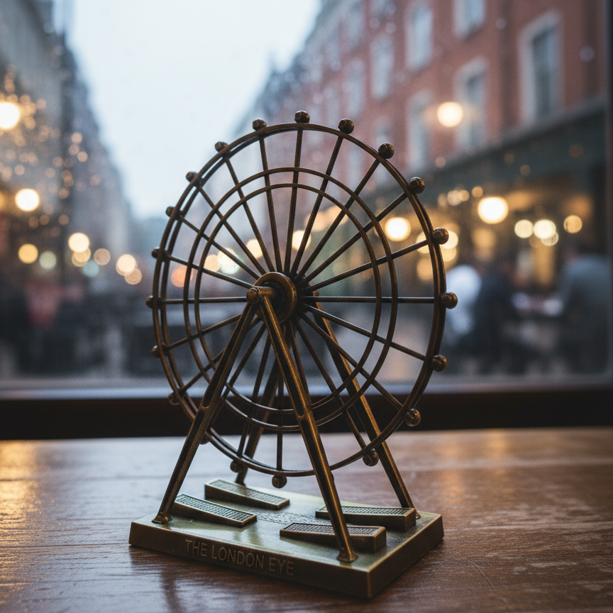 Small Metal Ferris Wheel Model