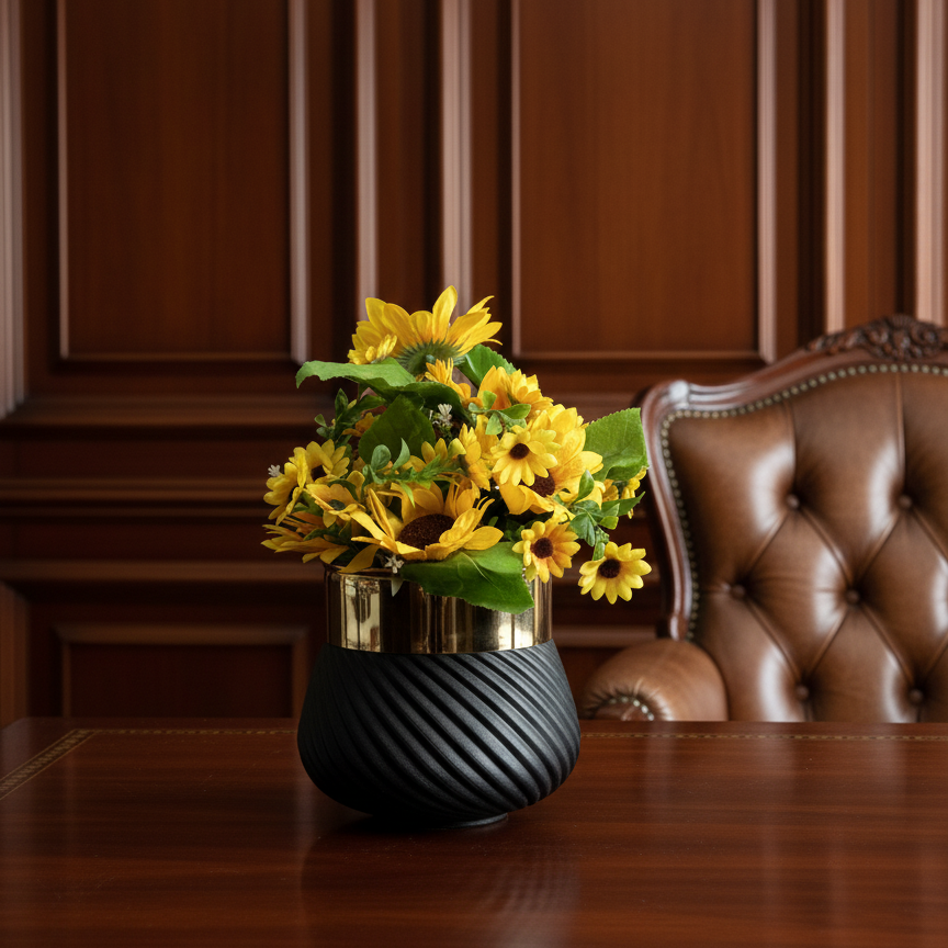 Golden Bloom Luxe Vase