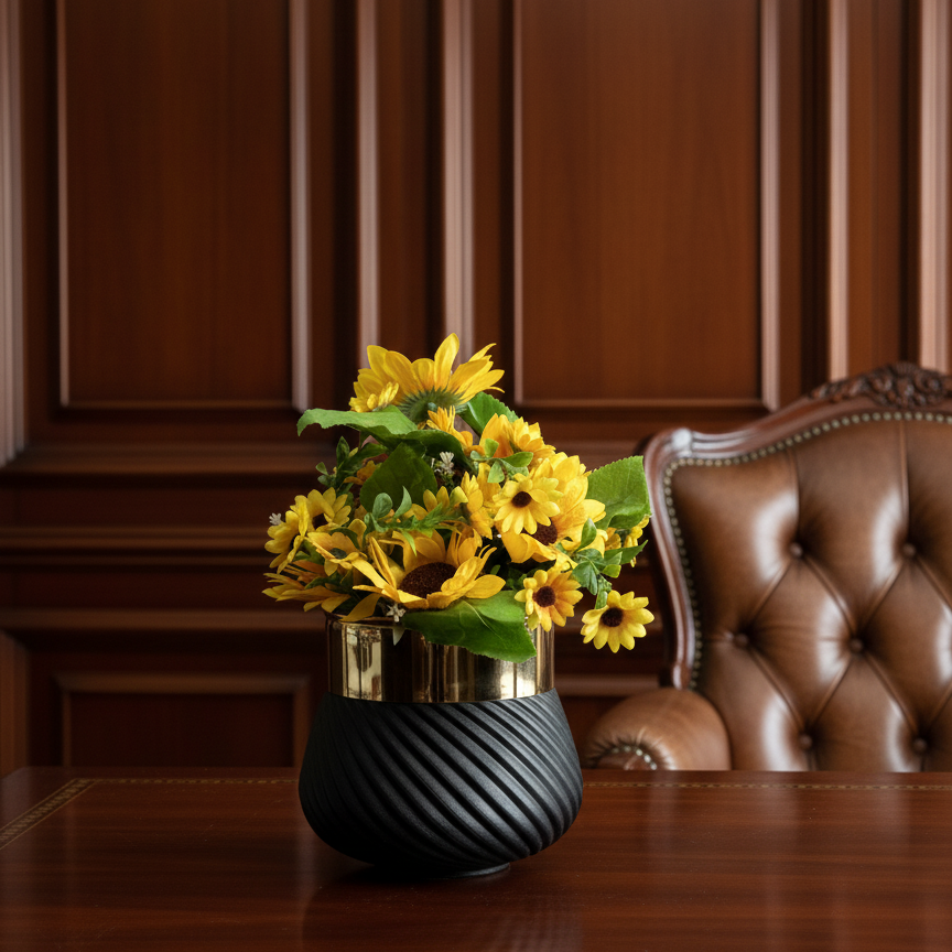 Golden Bloom Luxe Vase