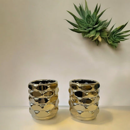 MINI GOLDEN CERAMIC VASE