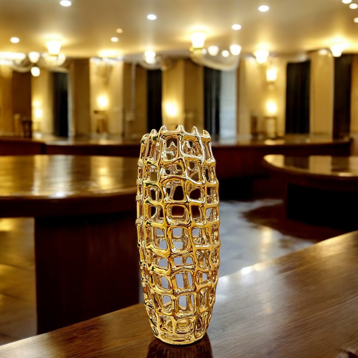 GOLDEN HONEYCOMB - VASE