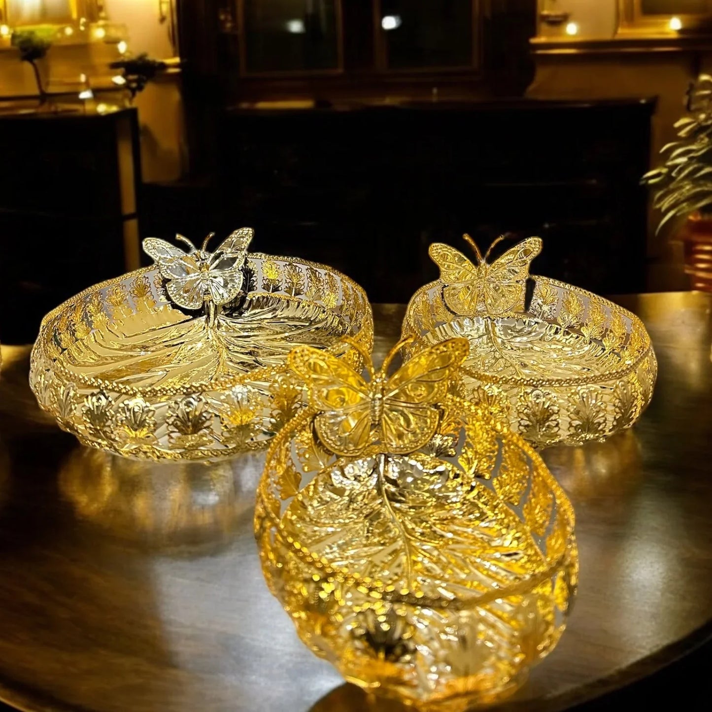 BUTTERFLY PLATERS 3 PC SET