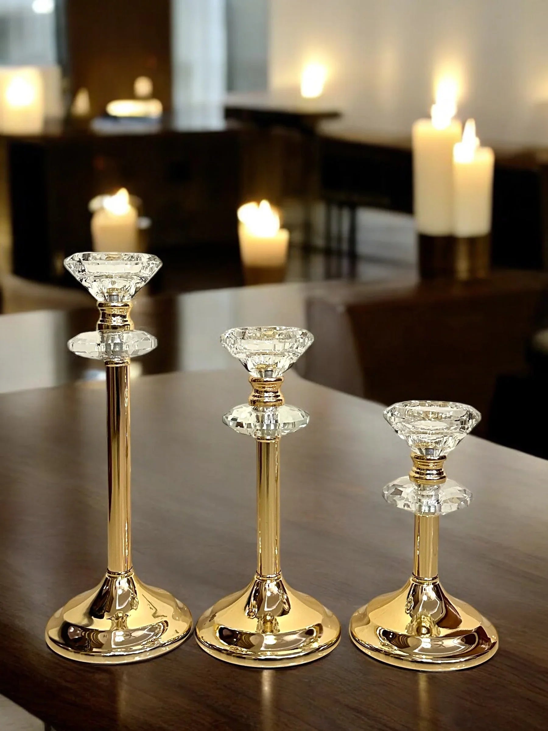 METAL CANDLE HOLDER 3-P SET