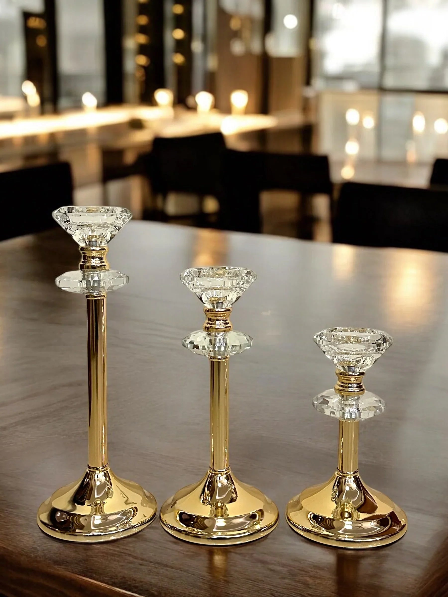 METAL CANDLE HOLDER 3-P SET