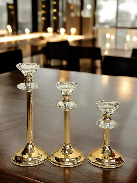 METAL CANDLE HOLDER 3-P SET