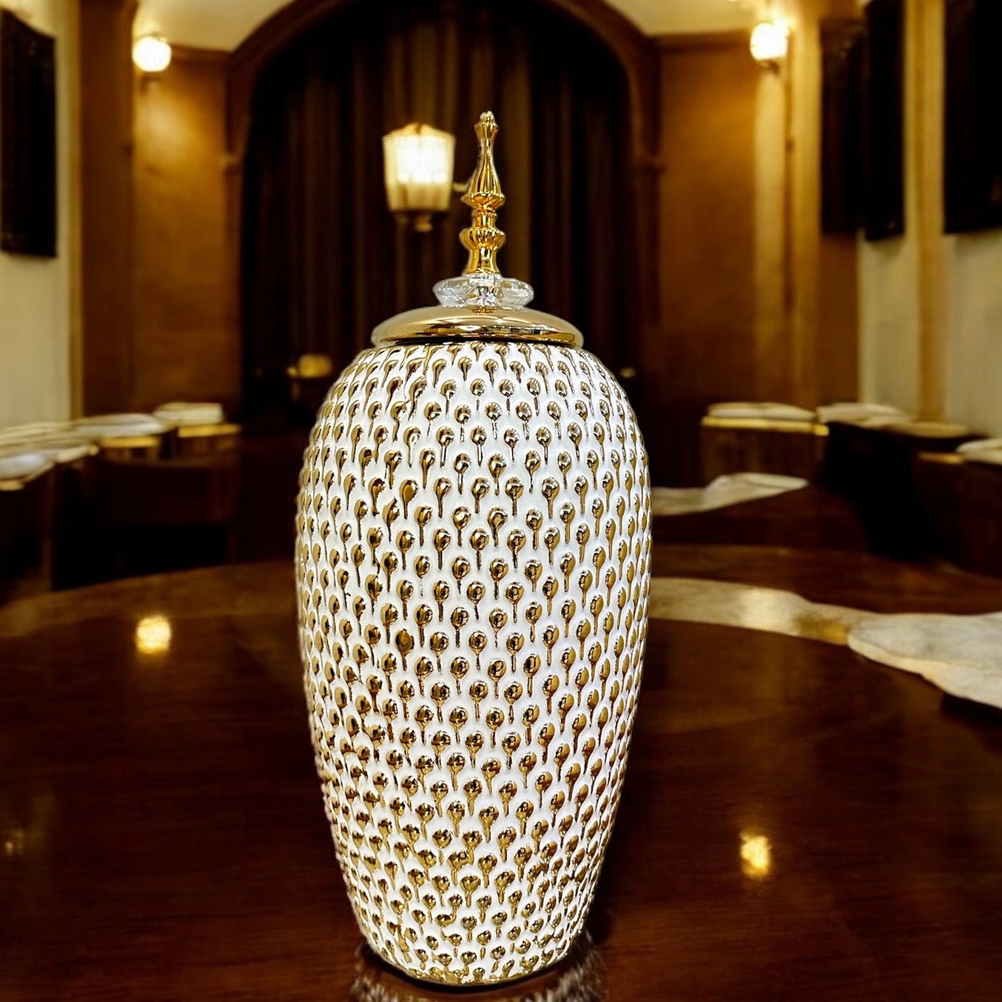 CERAMIC CANDY JAR (L)