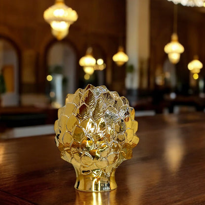 Golden Leaf Vase Set