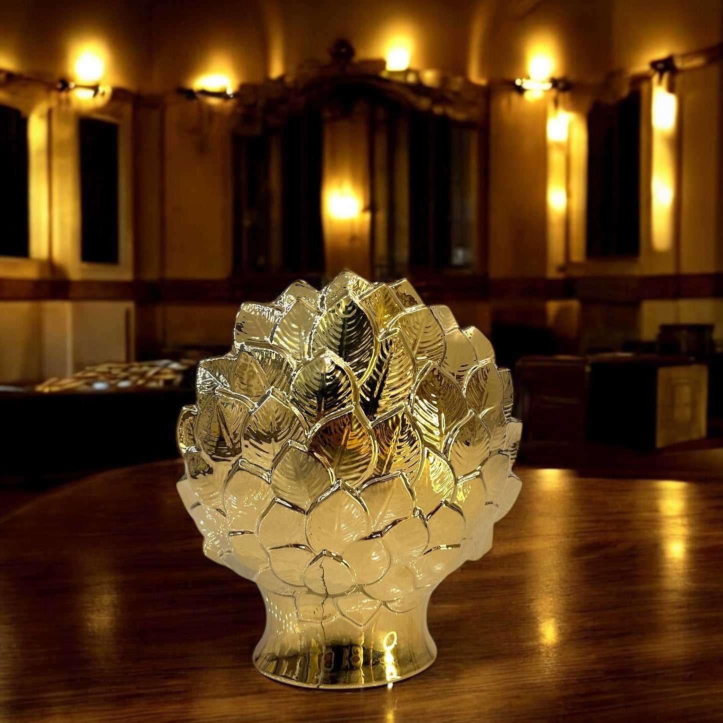 Golden Leaf Vase Set