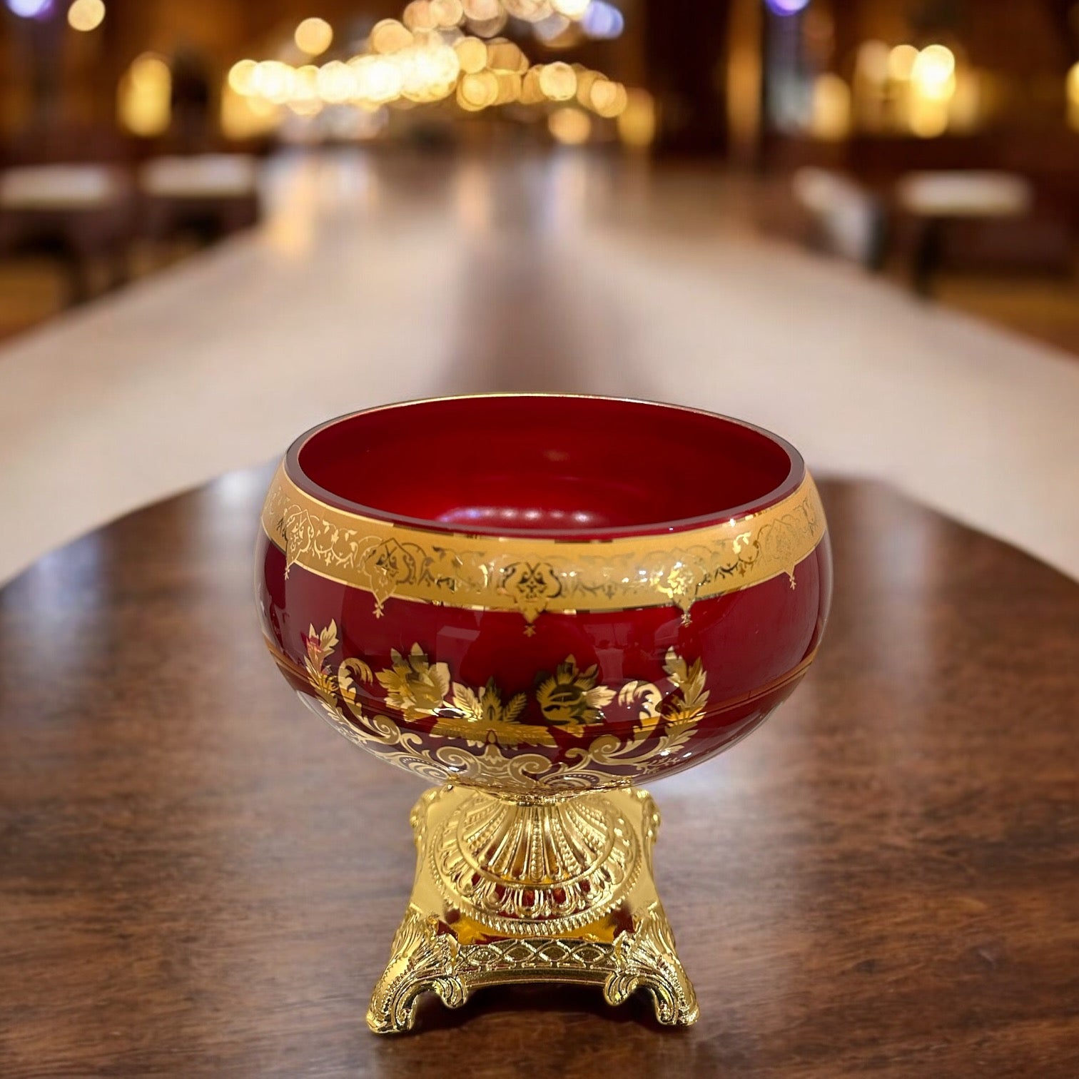 MAJESTIC RED AND GOLD CENTREPIECE