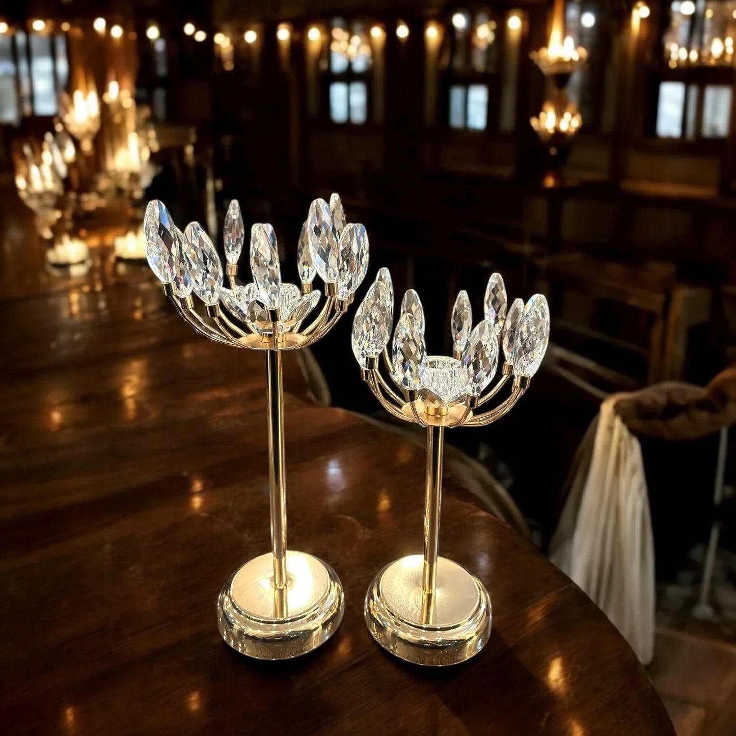CRYSTAL CANDLEHOLDERS