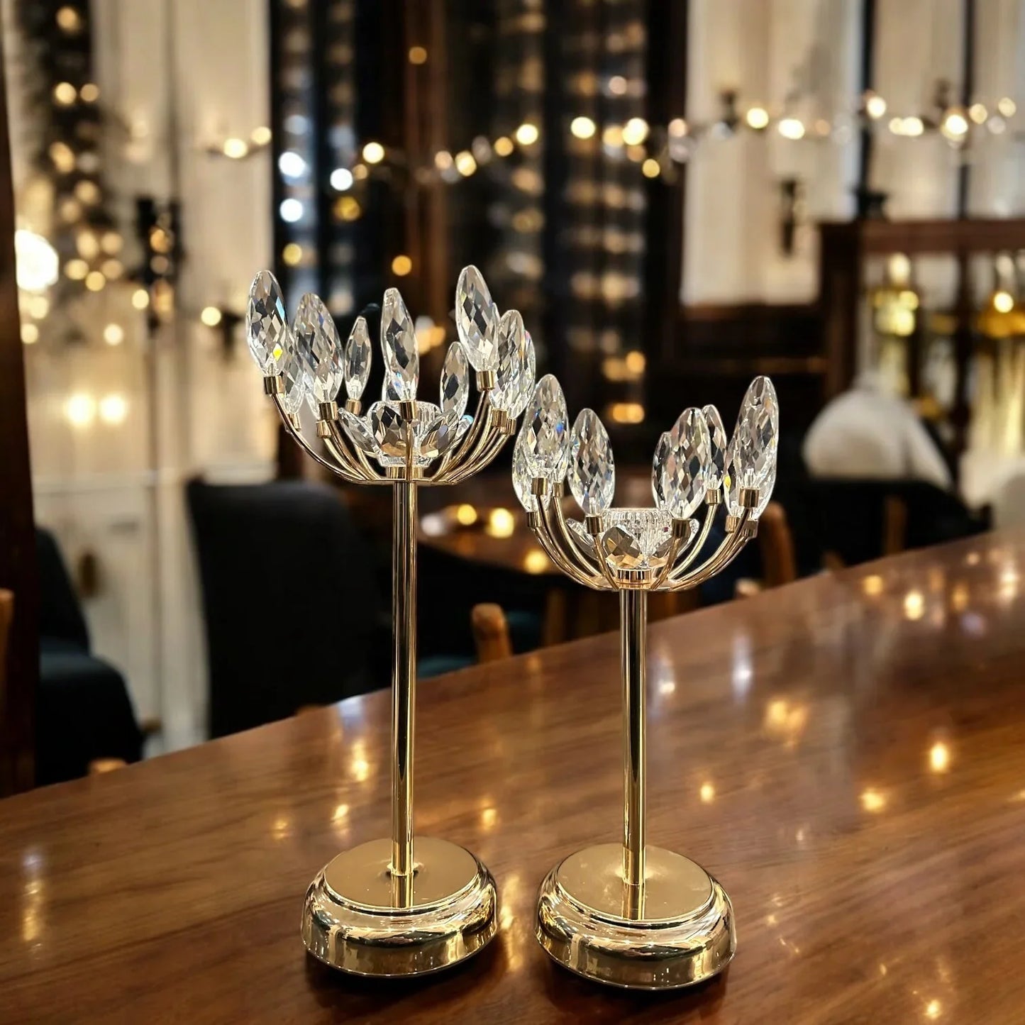 CRYSTAL CANDLEHOLDERS