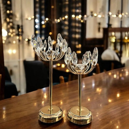 CRYSTAL CANDLEHOLDERS