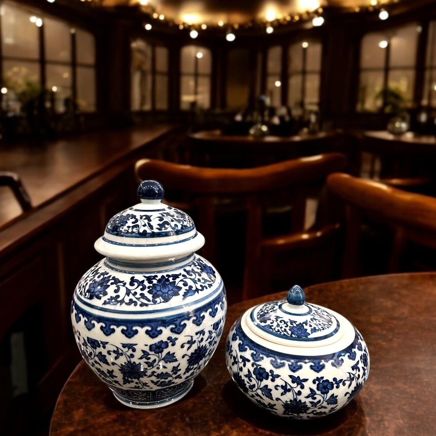 SAPPHIRE ELEGANCE - CERAMIC CANDY JAR