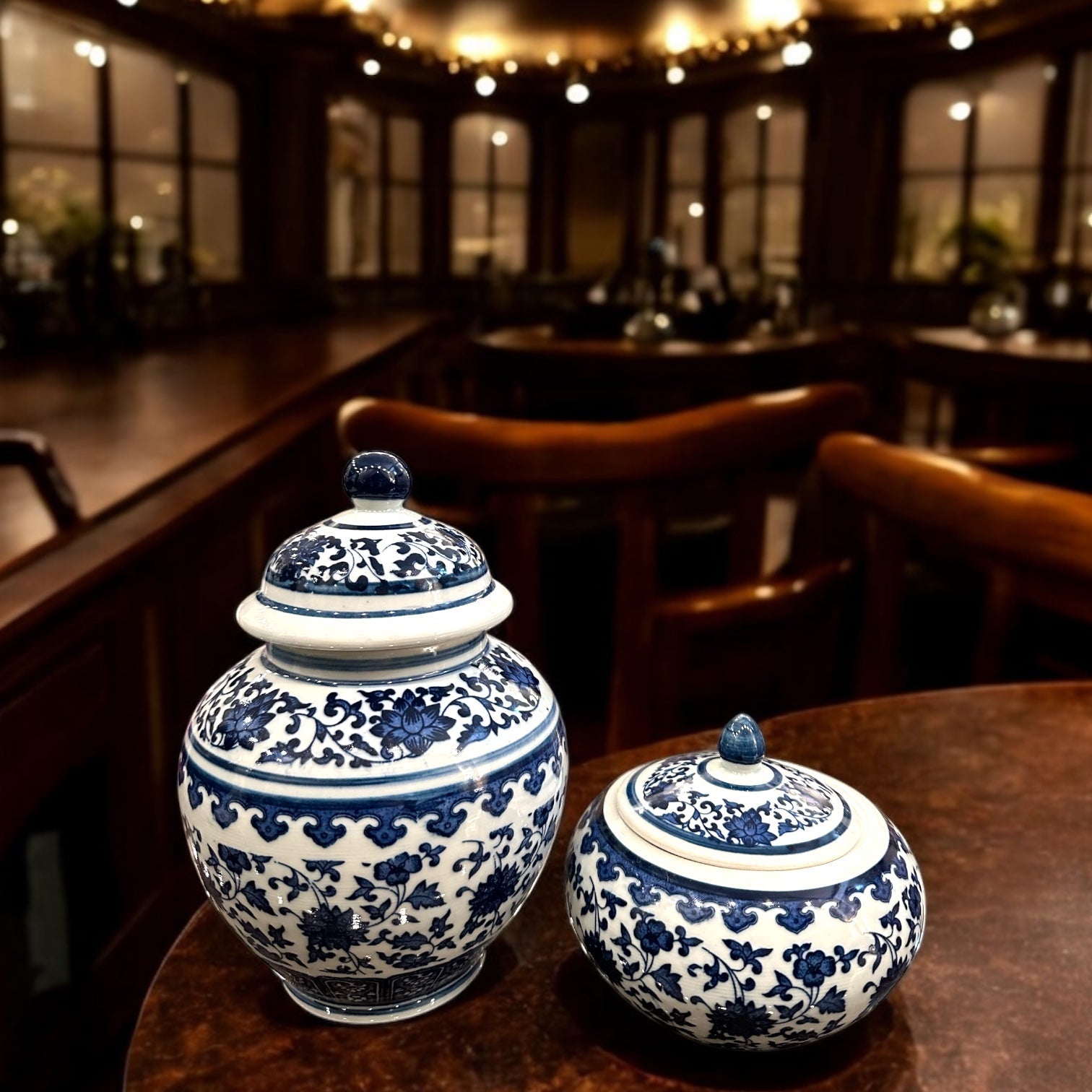 SAPPHIRE ELEGANCE - CERAMIC CANDY JAR