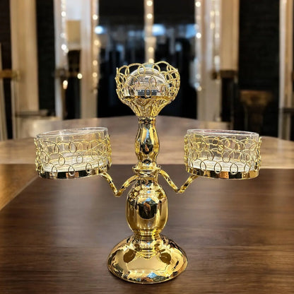 GOLDEN METAL CANDLEHOLDER