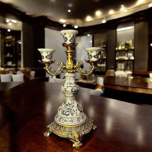 ITALIAN BRASS DOLCE VITA - CERAMIC CANDLEHOLDER