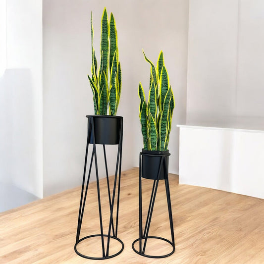 BLACK METAL PLANTERS